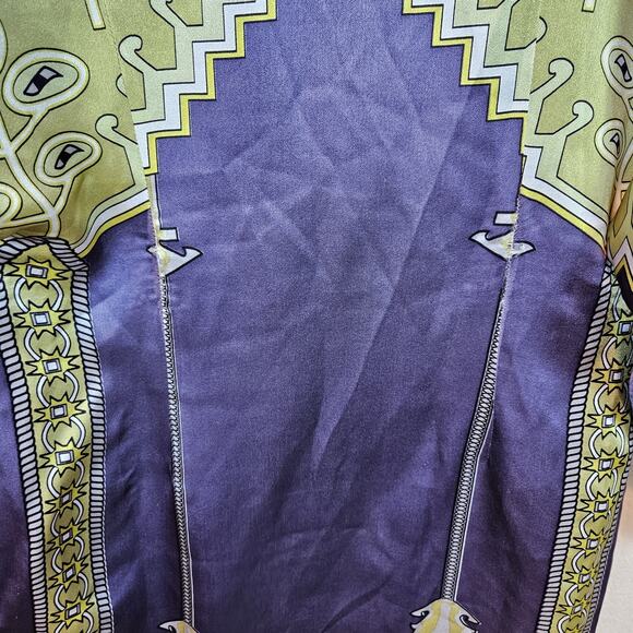 Mara Hoffman Y2K Silk Dress Shift Kimono Mini Short Art Deco Designer Womens M - Picture 8 of 16